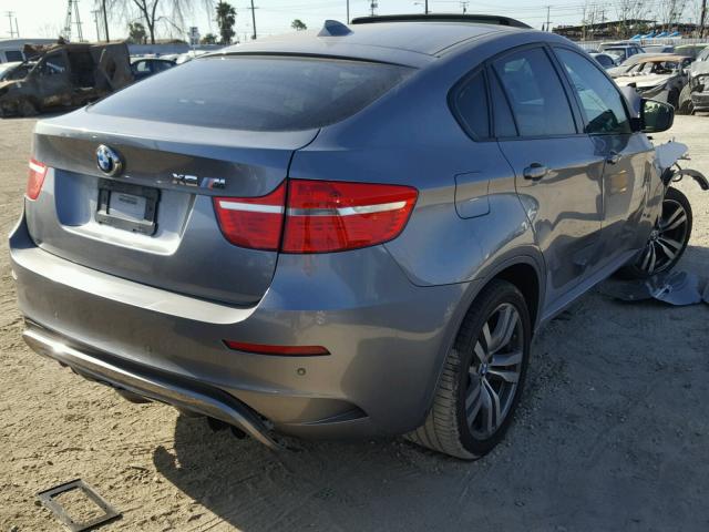 5YMGZ0C57ALK13546 - 2010 BMW X6 M GRAY photo 4