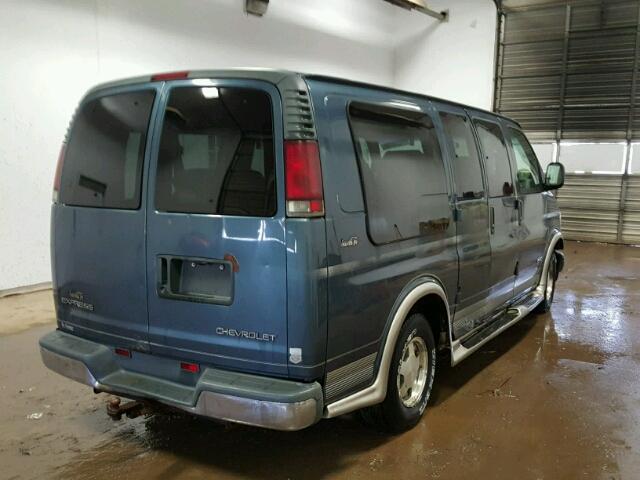 1GBFG15R8Y1137720 - 2000 CHEVROLET EXPRESS G1 BLUE photo 4