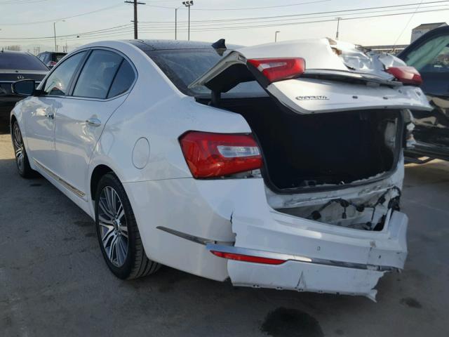 KNALN4D71E5137422 - 2014 KIA CADENZA PR WHITE photo 3