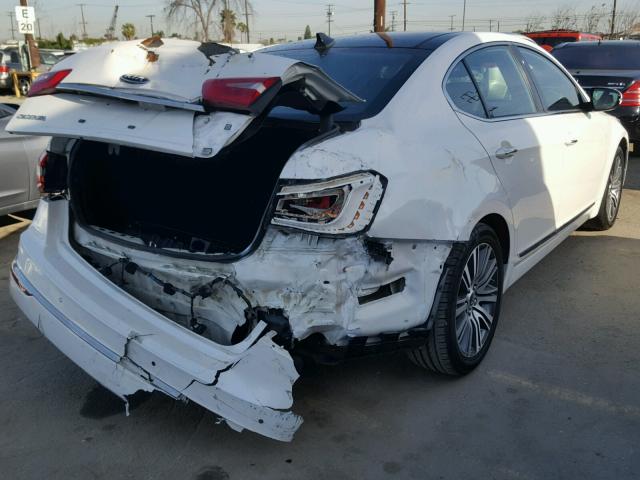 KNALN4D71E5137422 - 2014 KIA CADENZA PR WHITE photo 4