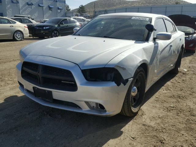 2C3CDXAT3CH145704 - 2012 DODGE CHARGER PO SILVER photo 2