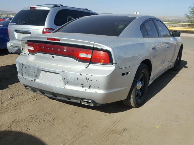 2C3CDXAT3CH145704 - 2012 DODGE CHARGER PO SILVER photo 4