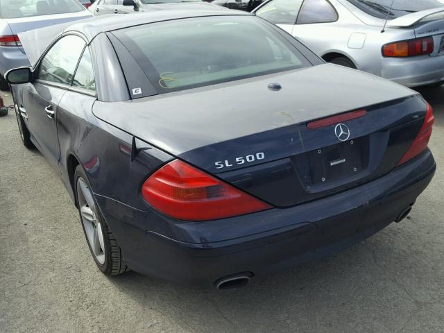 WDBSK75F26F115437 - 2006 MERCEDES-BENZ SL 500 BLUE photo 3