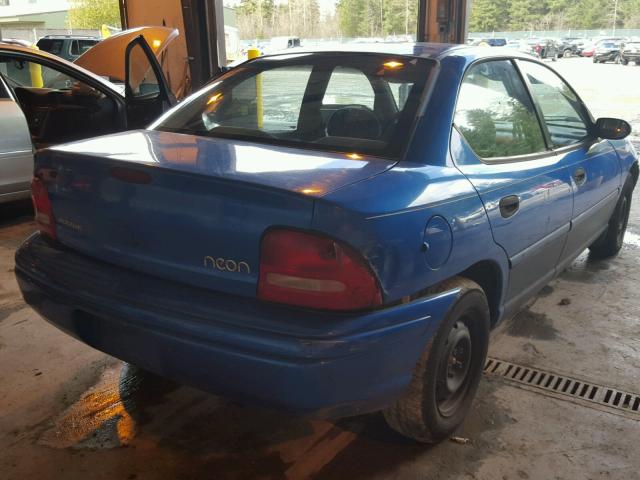 1B3ES47C7WD691358 - 1998 DODGE NEON HIGHL BLUE photo 4