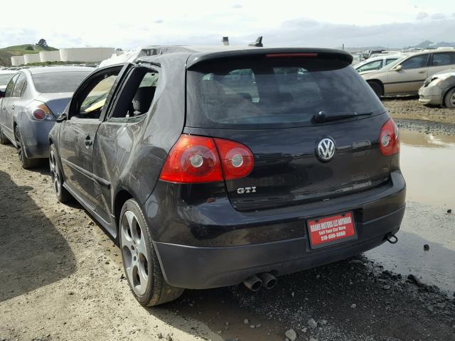 WVWEV71K87W134102 - 2007 VOLKSWAGEN NEW GTI BLACK photo 3