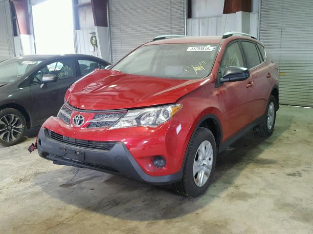 JTMZFREV8DD014189 - 2013 TOYOTA RAV4 LE RED photo 2