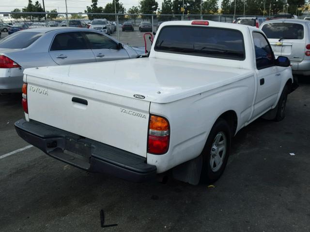 5TENL42N93Z303506 - 2003 TOYOTA TACOMA WHITE photo 4