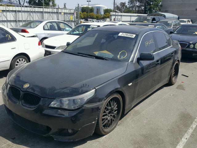 WBANB53586CP02463 - 2006 BMW 550 I BLACK photo 2