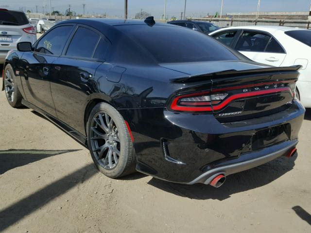 2C3CDXEJ7GH281073 - 2016 DODGE CHARGER SR BLACK photo 3