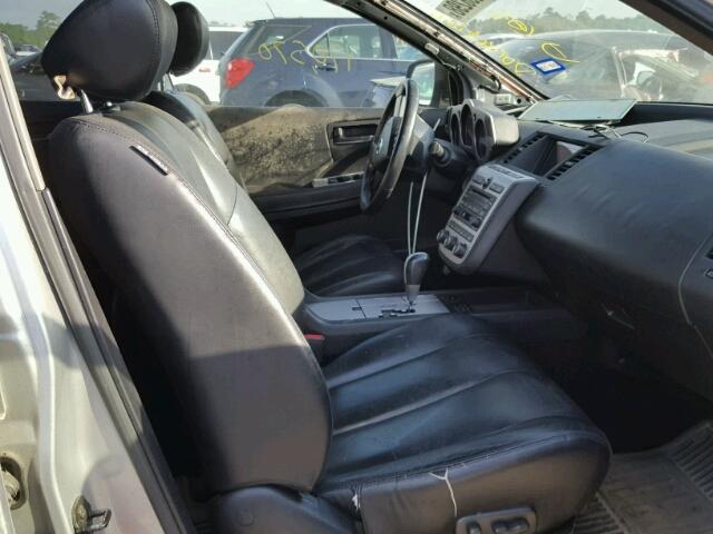 JN8AZ08T74W212734 - 2004 NISSAN MURANO SL SILVER photo 5