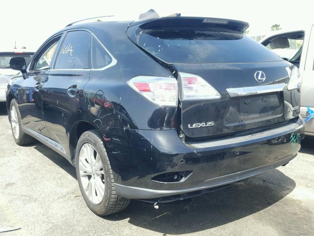 JTJBC1BA8A2008555 - 2010 LEXUS RX 450 BLACK photo 3