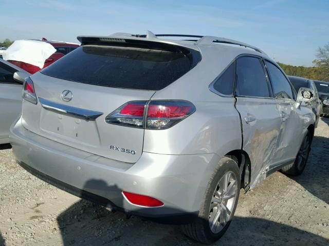 2T2ZK1BAXFC182880 - 2015 LEXUS RX 350 SILVER photo 4