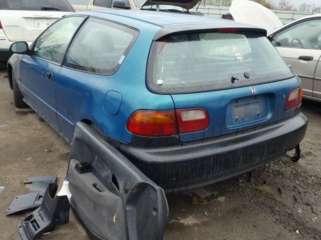 2HGEH235XSH504055 - 1995 HONDA CIVIC CX TEAL photo 3