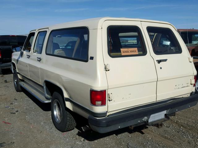 1GKEV16K4LF522061 - 1990 GMC SUBURBAN V TAN photo 3