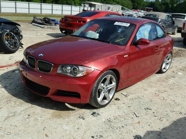 WBAUC73508VF22750 - 2008 BMW 135 I BURGUNDY photo 2