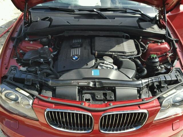 WBAUC73508VF22750 - 2008 BMW 135 I BURGUNDY photo 7