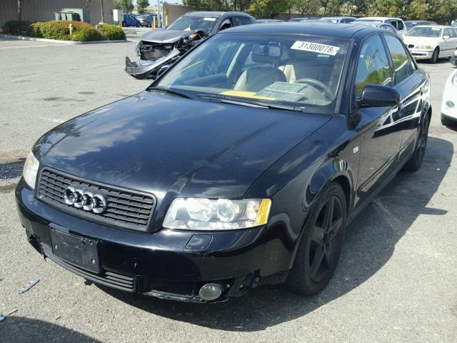 WAUJC68E82A310826 - 2002 AUDI A4 1.8T BLACK photo 2