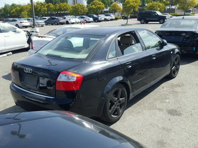 WAUJC68E82A310826 - 2002 AUDI A4 1.8T BLACK photo 4