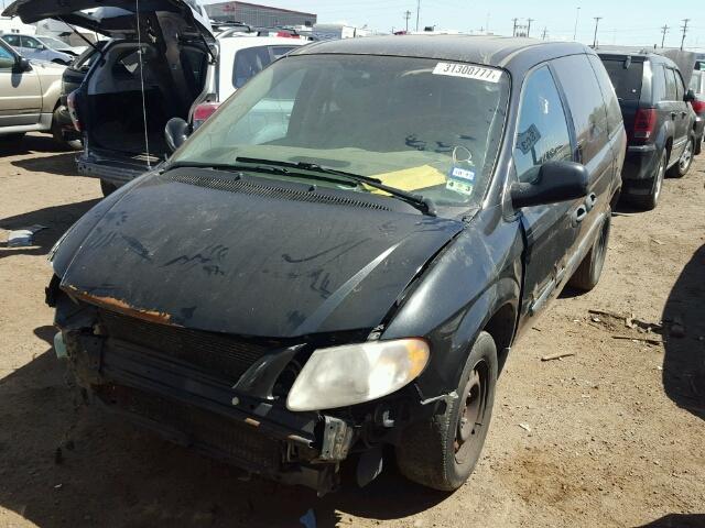 1D8GP25E56B542008 - 2006 DODGE CARAVAN SE BLACK photo 2