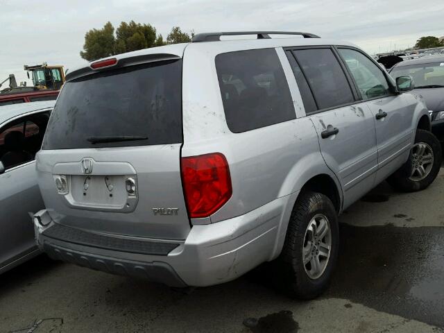 2HKYF18415H561669 - 2005 HONDA PILOT EX SILVER photo 4