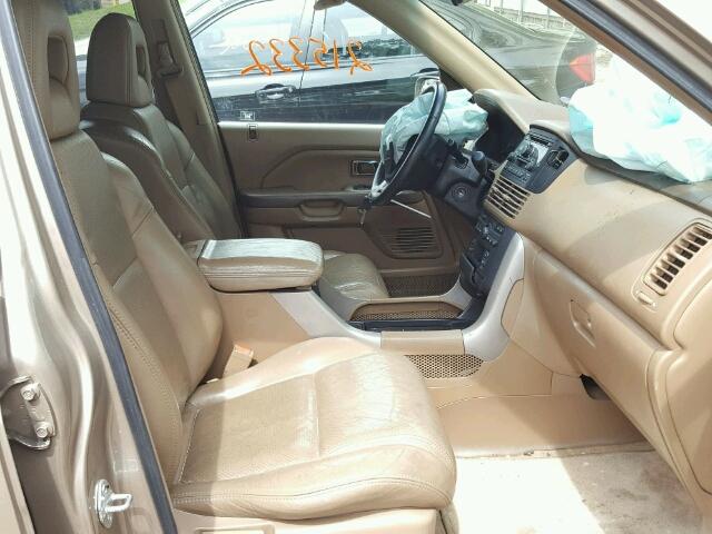 2HKYF18504H594279 - 2004 HONDA PILOT EXL TAN photo 5