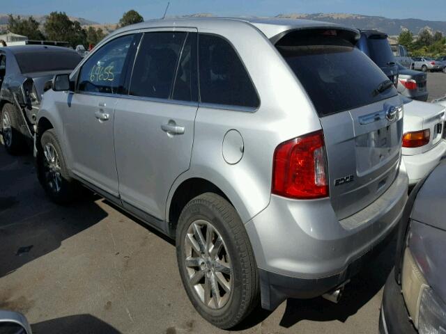 2FMDK3KC0DBC26656 - 2013 FORD EDGE LIMIT SILVER photo 3