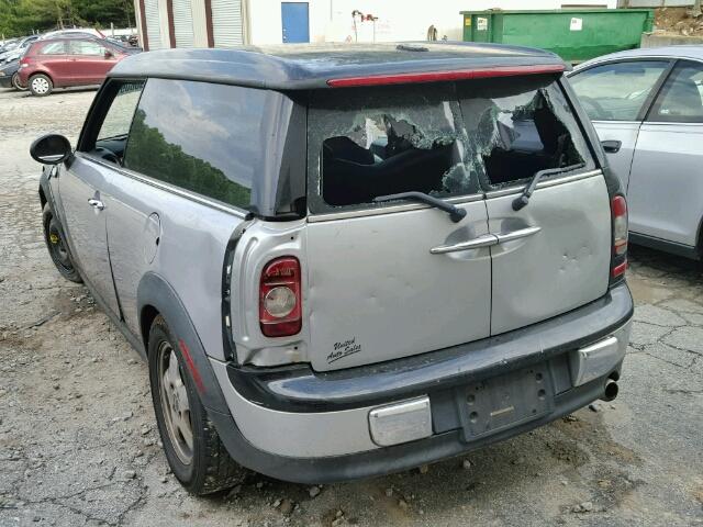 WMWML33518TN66144 - 2008 MINI COOPER CLU SILVER photo 3