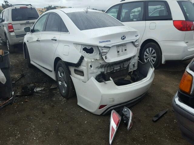 KMHEC4A41CA029538 - 2012 HYUNDAI SONATA HYB WHITE photo 3