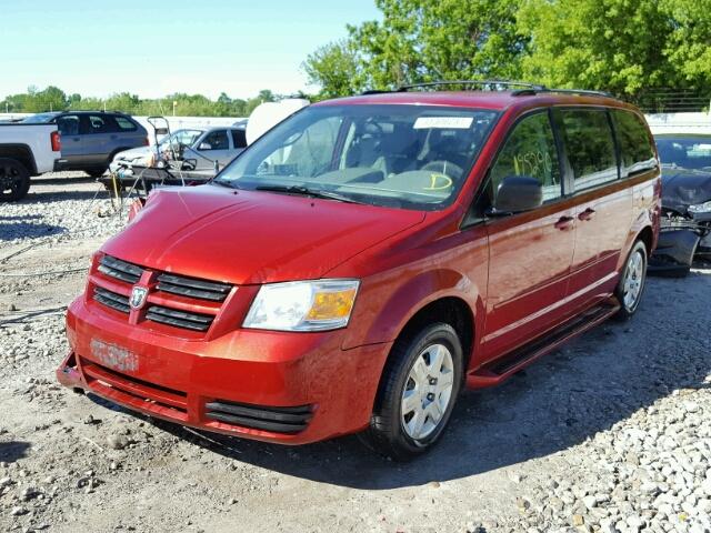 2D8HN44E79R505054 - 2009 DODGE GRAND CARA RED photo 2