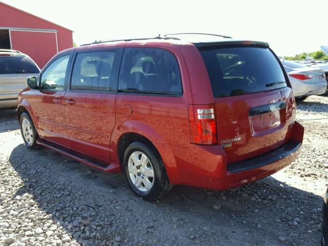 2D8HN44E79R505054 - 2009 DODGE GRAND CARA RED photo 3