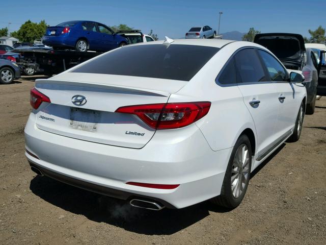 5NPE34AF0FH013429 - 2015 HYUNDAI SONATA SPO WHITE photo 4