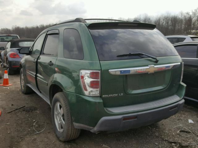 2CNDL13F456206351 - 2005 CHEVROLET EQUINOX LS GREEN photo 3