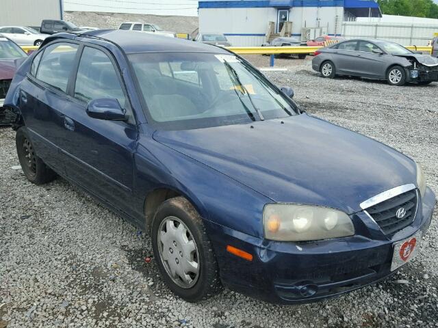 KMHDN46D64U813566 - 2004 HYUNDAI ELANTRA GL BLUE photo 1