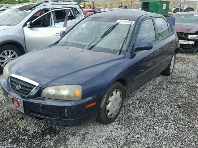 KMHDN46D64U813566 - 2004 HYUNDAI ELANTRA GL BLUE photo 2