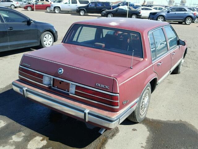 1G4CW69B0G1506348 - 1986 BUICK ELECTRA PA RED photo 4