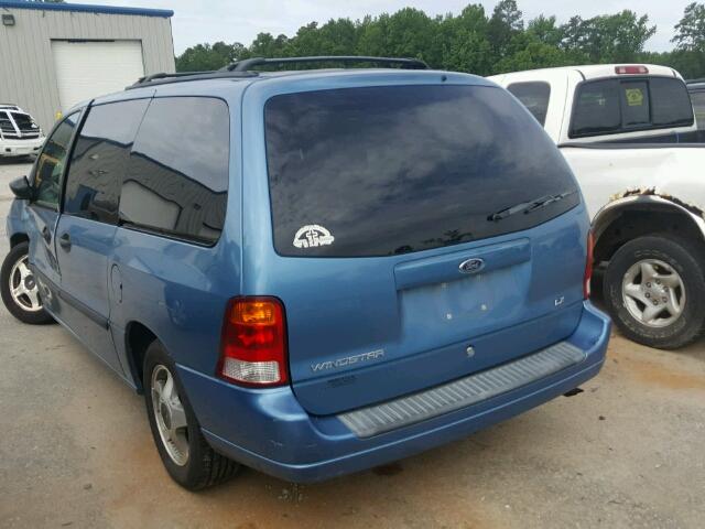 2FMZA51462BB35435 - 2002 FORD WINDSTAR L BLUE photo 3