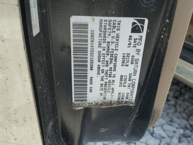 1G8ZR14722Z125200 - 2002 SATURN SC2 GOLD photo 10