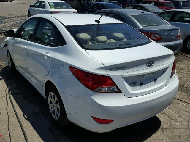 KMHCT4AE6EU639114 - 2014 HYUNDAI ACCENT GLS WHITE photo 3