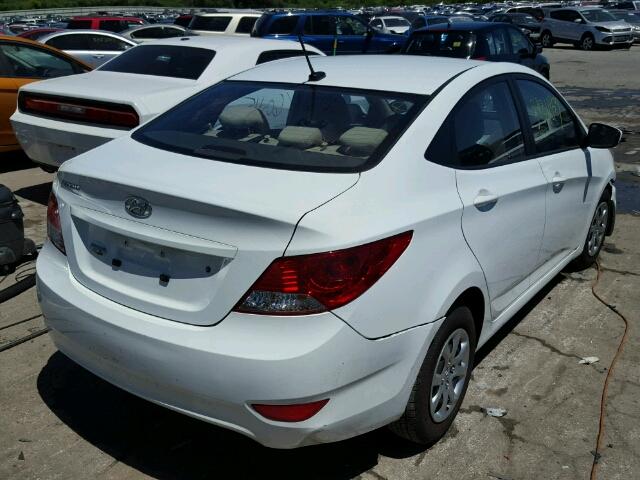 KMHCT4AE6EU639114 - 2014 HYUNDAI ACCENT GLS WHITE photo 4