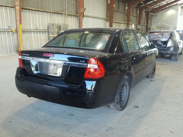 1G1ZS58F57F193544 - 2007 CHEVROLET MALIBU LS BLACK photo 4