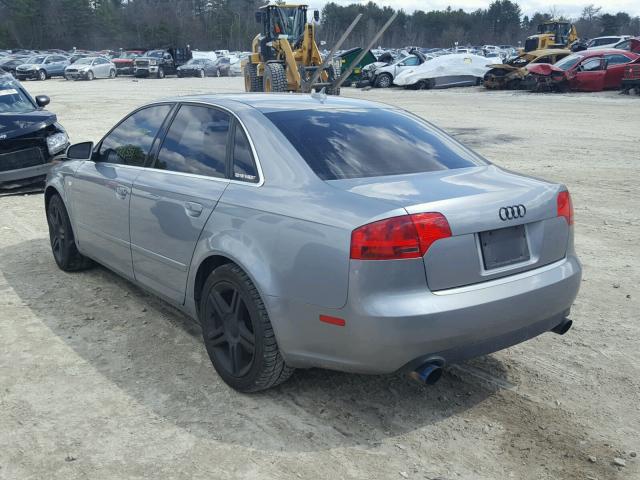 WAUDF78E97A048798 - 2007 AUDI A4 2.0T QU SILVER photo 3