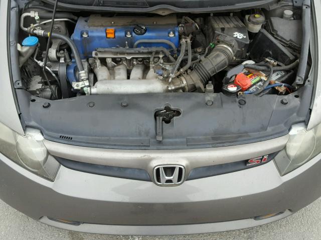 2HGFA555X8H705972 - 2008 HONDA CIVIC SI GRAY photo 7