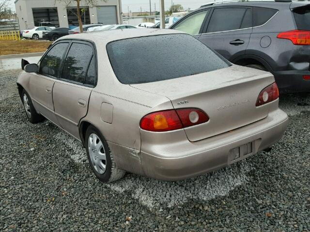 1NXBR12E61Z491063 - 2001 TOYOTA COROLLA GOLD photo 3