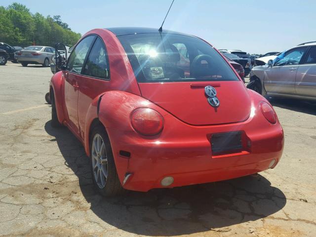 3VWCS21C11M402035 - 2001 VOLKSWAGEN NEW BEETLE 红色 照片 3