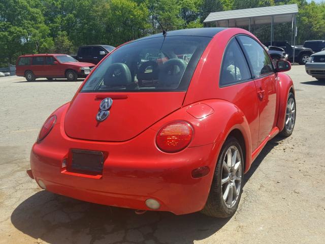 3VWCS21C11M402035 - 2001 VOLKSWAGEN NEW BEETLE 红色 照片 4