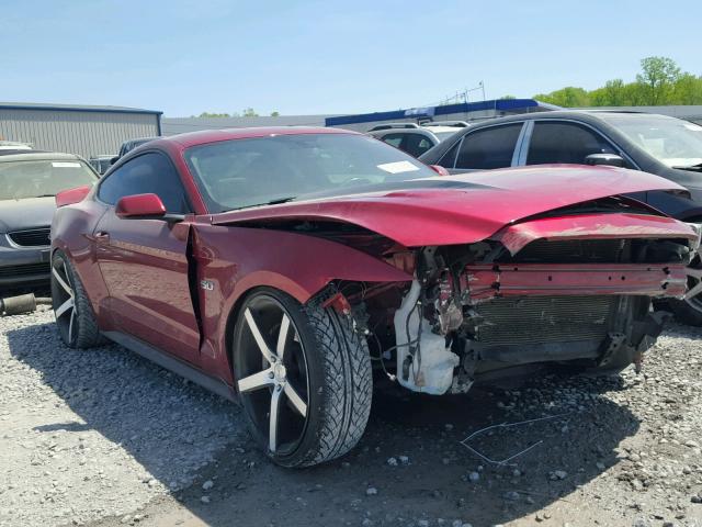 1FA6P8CF2F5357055 - 2015 FORD MUSTANG GT RED photo 1