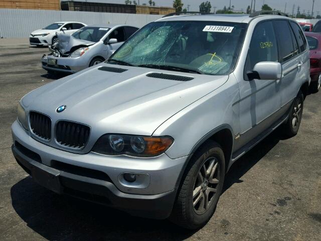 5UXFA13586LY36536 - 2006 BMW X5 3.0I SILVER photo 2