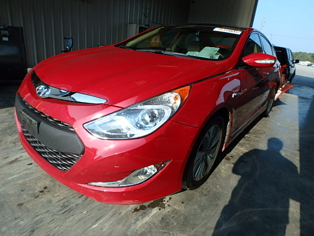 KMHEC4A46DA050211 - 2013 HYUNDAI SONATA HYB RED photo 2