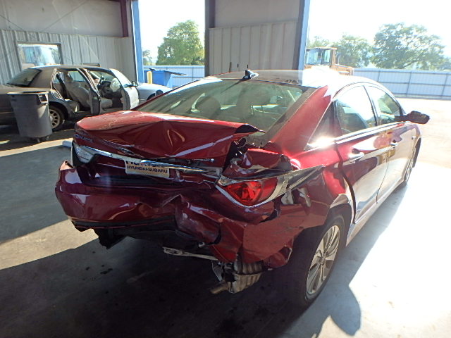 KMHEC4A46DA050211 - 2013 HYUNDAI SONATA HYB RED photo 4