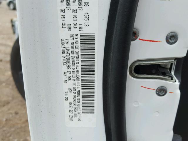 1J4NF1FB7BD283117 - 2011 JEEP COMPASS SP WHITE photo 10